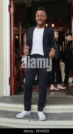 Londres, Royaume-Uni, 28 mai 2015 : Marcus Collins assiste à l ' Puttin' On The Ritz : UK Tour - media night au New Wimbledon Theatre Banque D'Images