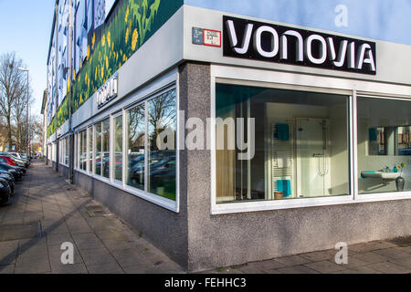 Les sociétés de logement, Vonovia Quartier bureau à Elting trimestre, Essen, ville du nord, Essen, Allemagne Banque D'Images