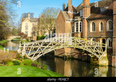 Pont mathématique, Queens College, Cambridge, UK Banque D'Images