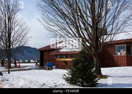 Les Von Trapp Family Lodge de Stowe au Vermont, USA, le centre d'activités de plein air et centre de ski de fond. Banque D'Images