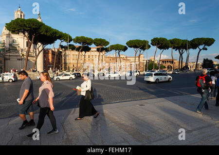 Forum de Trajan à Rome, Italie ; Forum Traiani, Foro traiano Banque D'Images