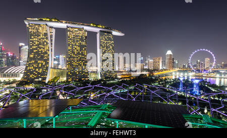 Vues d'un Supertree à Singapour Banque D'Images