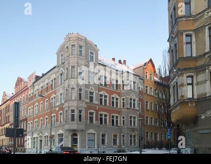 Maisons vides en zone Sonnenberg à Chemnitz, photo : le 22 janvier 2016. Banque D'Images