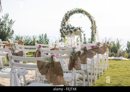 Réglage de la cérémonie de mariage Banque D'Images