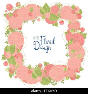 Floral frame et la place pour le texte Illustration de Vecteur