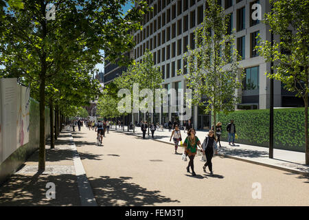 Boulevard du Roi (une nouvelle rue), King's Cross, Londres, UK Banque D'Images