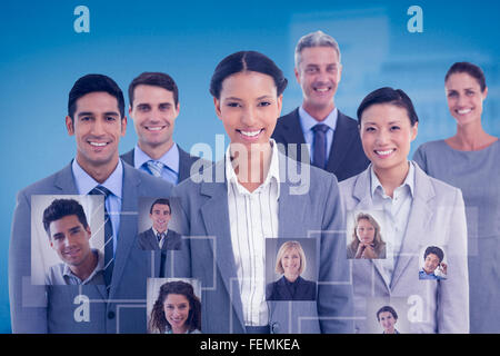 Image composite de jeunes gens d'affaires in office Banque D'Images