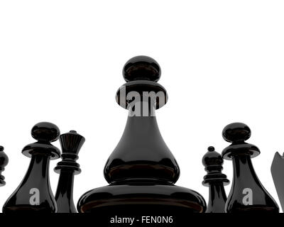 L'image en haute résolution. Figures noires sur fond blanc. Banque D'Images