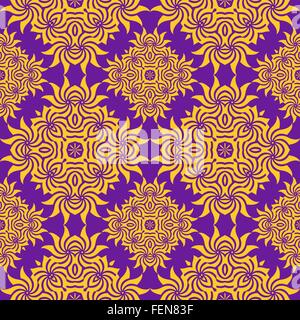 Vector orange gold purple vintage floral motif transparent ethniques Illustration de Vecteur