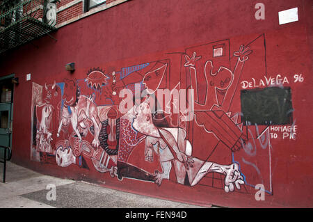 Murale de la rue en delavegaprophet Harlem New York City street Banque D'Images