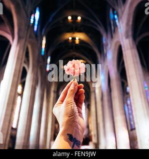 Woman Holding Dandelion