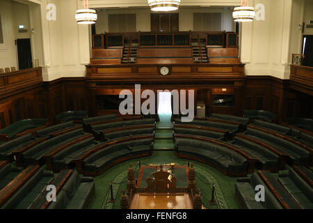 L'intérieur d'ancien Parlement, à Canberra, maintenant le Musée de la démocratie australienne ; Chambre des Représentants. Banque D'Images