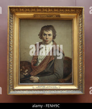 Jacques-Louis David (1748-1825). Le peintre français. Le style néoclassique. Self Portrait. 1794. Musée du Louvre. La France. Paris. Banque D'Images