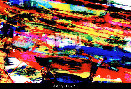 Résumé des lignes diagonales enduit de peinture acrylique sur papier blanc Banque D'Images