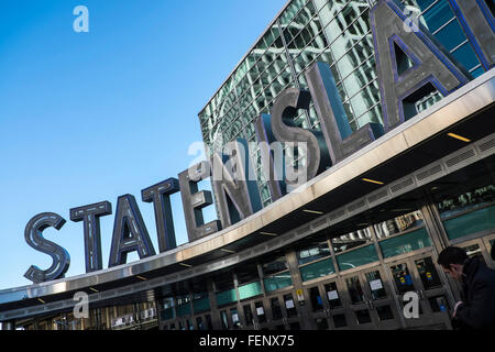 Le terminal de ferry de Staten Island à New York City Banque D'Images