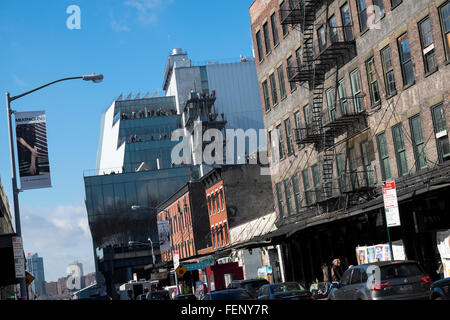 West 14th Street, Meat Packing District, les promeneurs sur la HighLine, NYC Banque D'Images