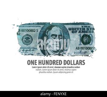 De l'argent. cent dollars. vector illustration Illustration de Vecteur