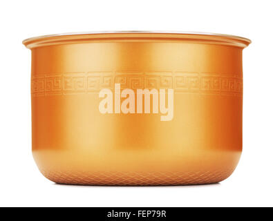 Multicooker marron pan, isolé sur fond blanc Banque D'Images