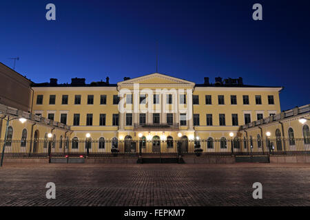 Le Palais Présidentiel, la résidence officielle du Président de la Finlande, Helsinki, Finlande. Banque D'Images