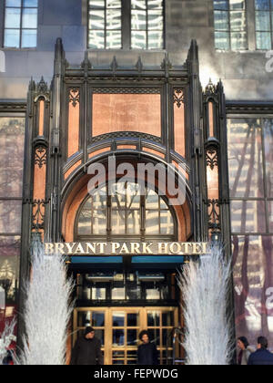 L'entrée de l'hôtel Bryant Park, NYC Banque D'Images