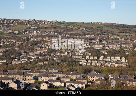 Village de Golcar Huddersfield West Yorkshire sur les pentes de la Colne Valley Banque D'Images