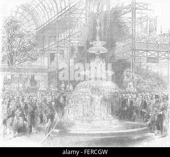 Londres le transept de la Crystal Palace le 1er mai 1851. Illustrated London News Banque D'Images