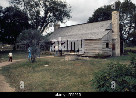 Maison de l'enfance et de la LBJ LBJ berceau, Lyndon B Johnson, Lyndon B Johnson State Park Banque D'Images