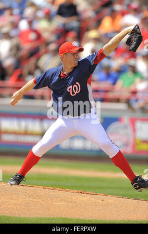 Viera, Floride, USA. 14Th Mar, 2010. Nationals de Washington pitcher Stephen Strasburg (37) ressortissants lors de la partie contre les Cardinals de Saint-Louis au stade Space Coast. © Scott A. Miller/ZUMA/Alamy Fil Live News Banque D'Images