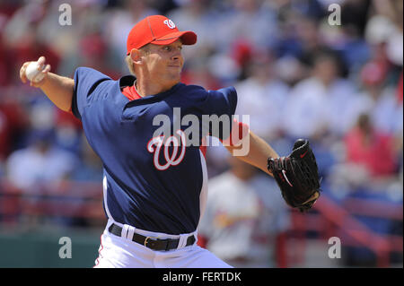 Viera, Floride, USA. 14Th Mar, 2010. Nationals de Washington pitcher Stephen Strasburg (37) ressortissants lors de la partie contre les Cardinals de Saint-Louis au stade Space Coast. © Scott A. Miller/ZUMA/Alamy Fil Live News Banque D'Images