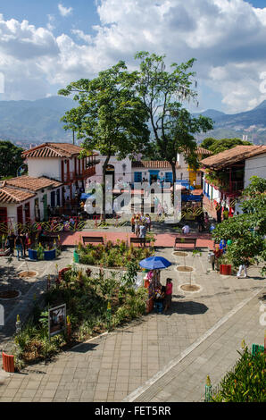 Pueblito Paisa, une version miniature d'un Antioquian ville - Medellin, Colombie Banque D'Images