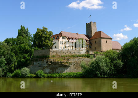 Ancien château, aujourd'hui mairie, Lauffen am Neckar, Bade-Wurtemberg, Allemagne Banque D'Images