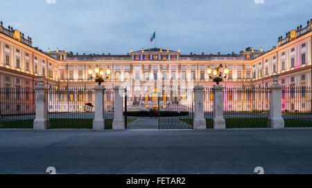 Villa Reale di Monza, Villa Royale de Monza, palace, crépuscule, Lombardie, Italie Banque D'Images