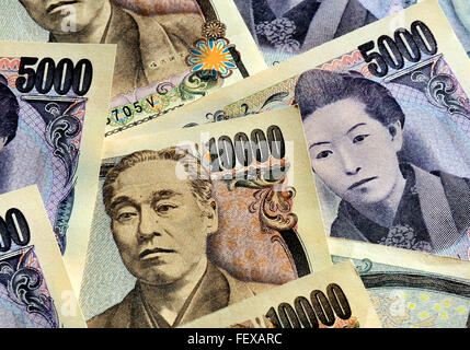 Notes de yen Banque D'Images