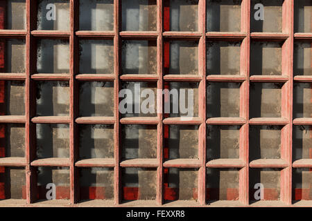 Belle fenêtre en bois dans la Cité interdite - Pékin, Chine. Banque D'Images