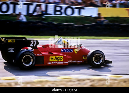 AA 6896. 1984 Archives (GP, Brands Hatch, Ferrari, Michele Alboreto, Kent, Angleterre Banque D'Images
