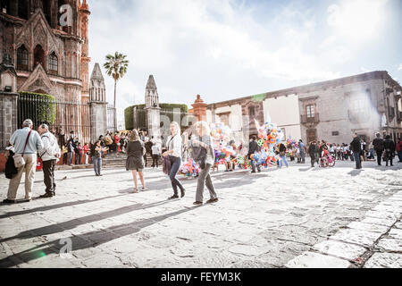 Plaza San Miguel de Allende. Le Mexique Banque D'Images