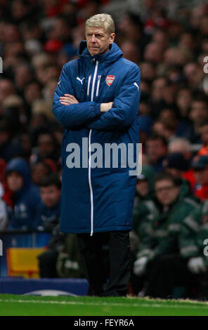 Londres, ANGLETERRE - 04 NOVEMBRE 2014 : Manager d'Arsenal, Arsène Wenger au cours de l'UEFA Champions League correspondre entre Arsenal à partir de l'Angleterre et l'Anderlecht de Belgique a joué à l'Emirates Stadium. Banque D'Images