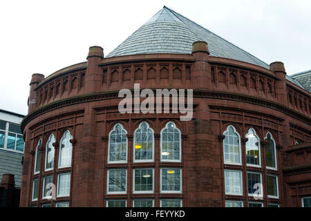 Voie verte bâtiment Masjid détail, ancienne bibliothèque et des bains, Small Heath, Birmingham, UK Banque D'Images