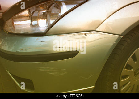 Peinture voiture rayé Banque D'Images