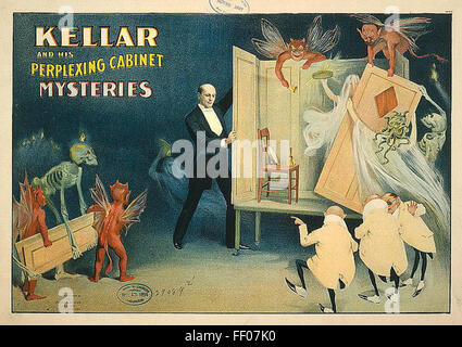 Affiche pour magicien Harry Kellar Banque D'Images