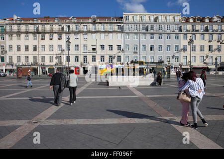 Portugal, Lisbonne, place Figueira, centre-ville, quartier de Baixa Banque D'Images