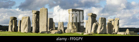 Panorama des ruines de Stonehenge, dans le Wiltshire. Banque D'Images