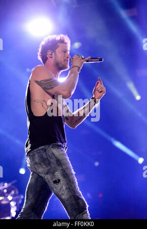 Brian Kelley de Floride Géorgie Line effectuant à la CMA Music Festival à Nashville, au Tennessee Banque D'Images