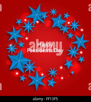 Stars de fond pour l'Heureux Jour Présidents Illustration de Vecteur