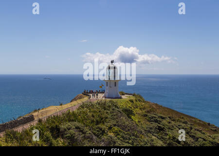 Photographie du phare de Cape Reinga sur l'Île du Nord en Nouvelle-Zélande. Banque D'Images