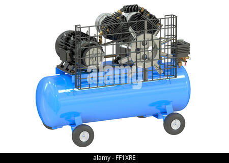 Le compresseur d'air isolé sur fond blanc Banque D'Images