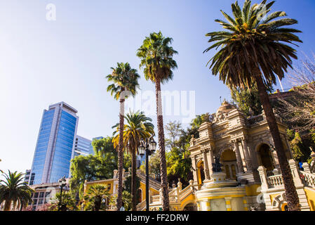 Fontaine de Neptune (Fontana di Nettuno), Cerro Santa (RMucia RMucia Santa Park), Santiago, Santiago, Province ChiRMe Banque D'Images