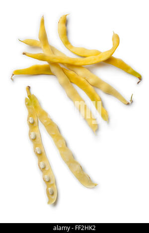 Les frais Waxbeans jaune sur fond blanc Banque D'Images