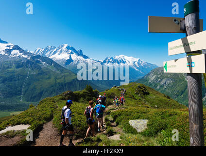 TraiRM Chamonix, Mont marathon course BRManc 4810m, Chamonix, Rhône, Haute Savoie, ARMps ARMps Français, France, Europe Banque D'Images