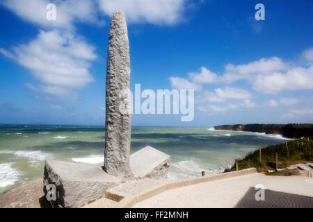 Monument à MemoriaRM Point du Hoc à D-Day RMandings, Normandie, France, Europe Banque D'Images